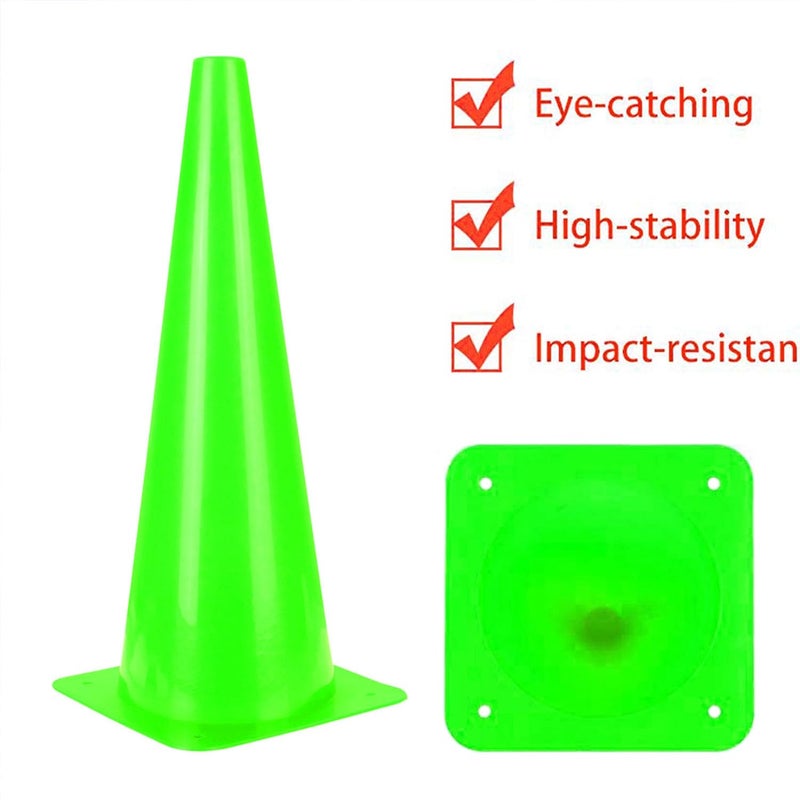 Alytree [5 Pack] 18 inch Traffic Cones, Safety Road Parking Cones,Agility Field Marker Cones for Soccer Basketball Football Drills Training, Outdoor Sport Activity & Festive Events– (5 Color Options) - Image 2